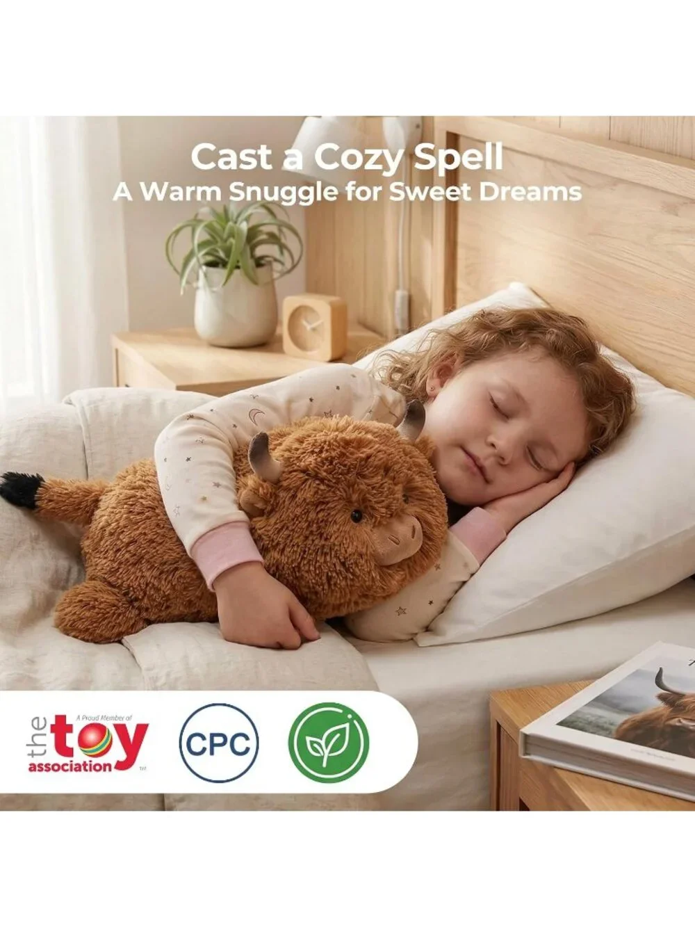 Highland Cow Plush Pillow 13 Fluffy Huggable Stuffed Animal Cute Decor